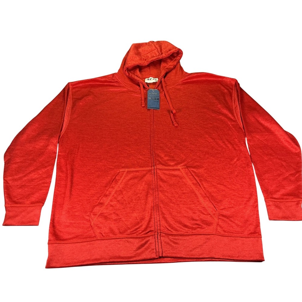 Uzzi Summit Performance Wear Hoodie‎ XXL Tomato Red Full Zip Lightweight NWT